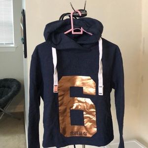 Superdry Osaka XS blue hoodie EUC